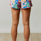 Peach Love - Floral Print Sporty Shorts