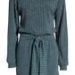 Fraiche By J - Tie Front Long Sleeve Dress