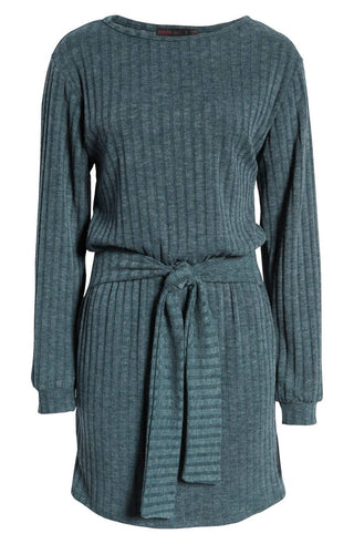 Fraiche By J - Tie Front Long Sleeve Dress