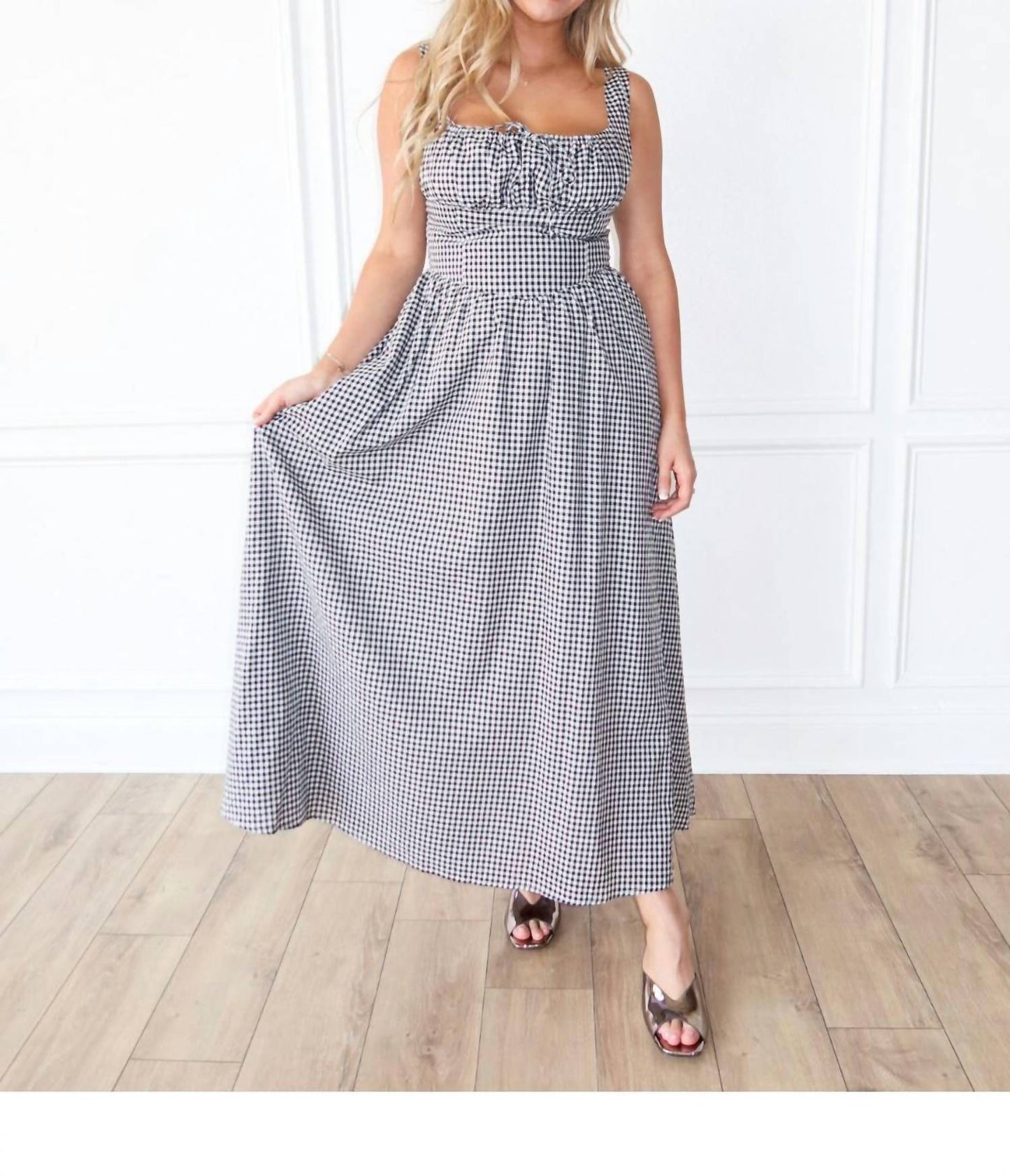 Aureum - Checkmate Corset Maxi Dress