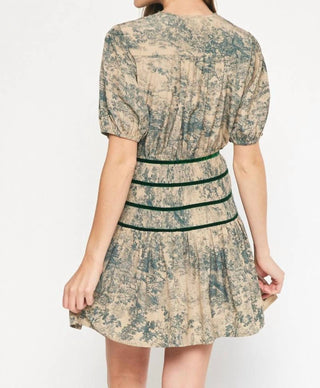 Entro - Forest Toile Mini Dress