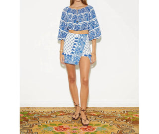 Boteh - Petale Off Shoulder Crop Top