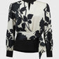 Joseph Ribkoff - Satin And Georgette Floral Print Top