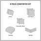 Embroidered 8 Piece Comforter Set Neutral Queen