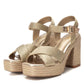 Xti - WOMEN'S HEELED JUTE PLATFORM SANDALS