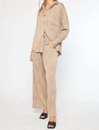 Entro - Textured Wide Leg Pant