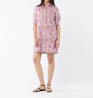 Ann Mashburn - Elbow-sleeved Frill Dress