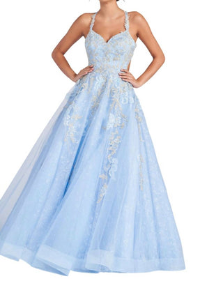 Colette By Daphne - Strapless Lace Tulle Long Gown