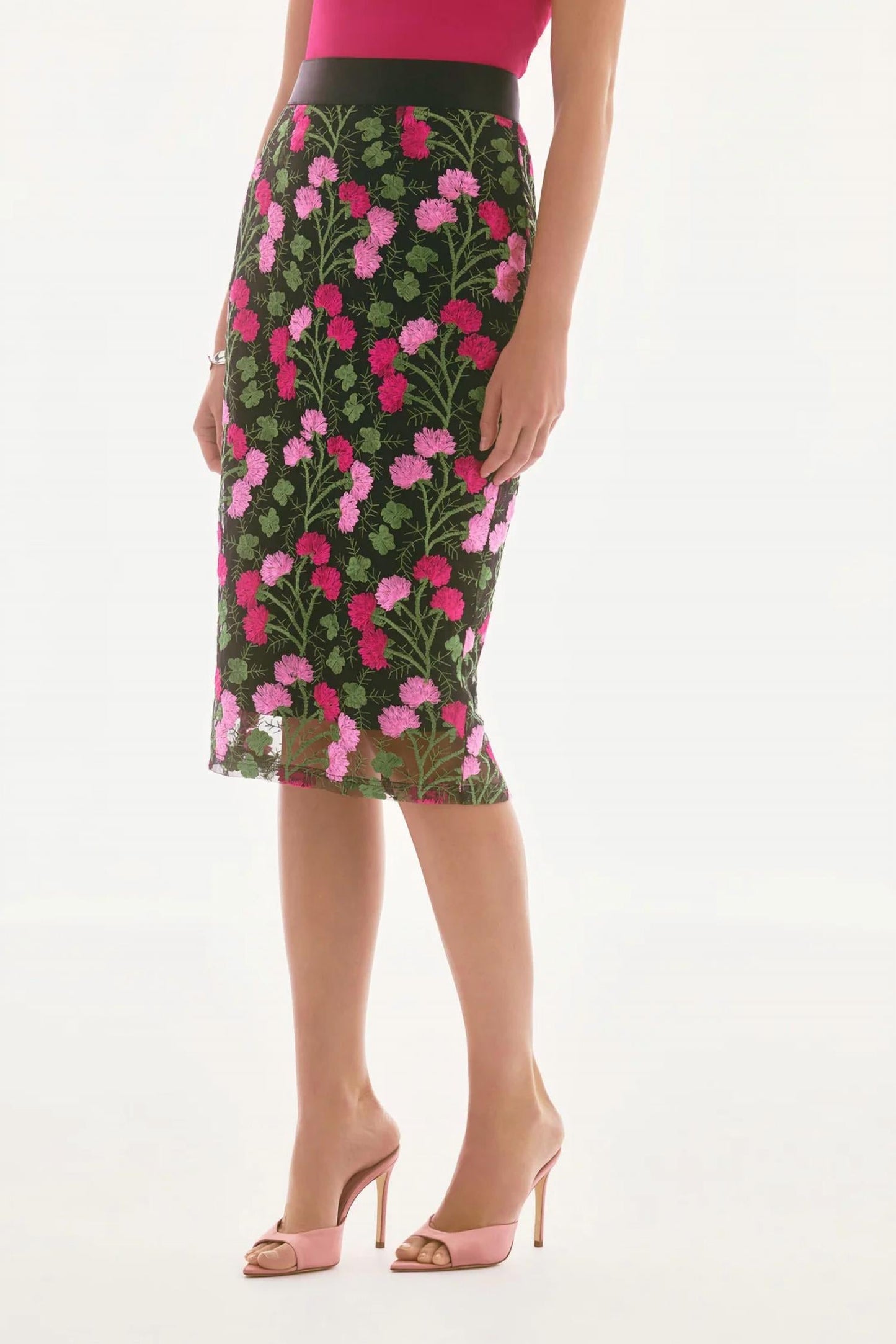 Joseph Ribkoff - Floral Embroidered Pencil Skirt