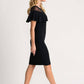 Joseph Ribkoff - Sheer Neckline Midi Dress