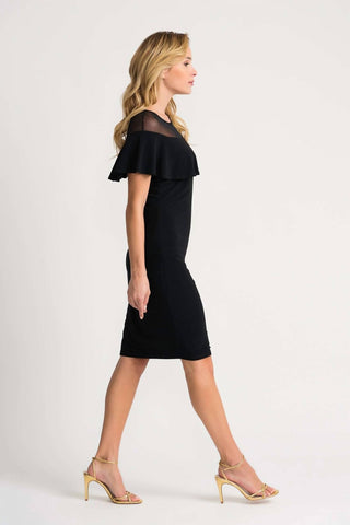Joseph Ribkoff - Sheer Neckline Midi Dress