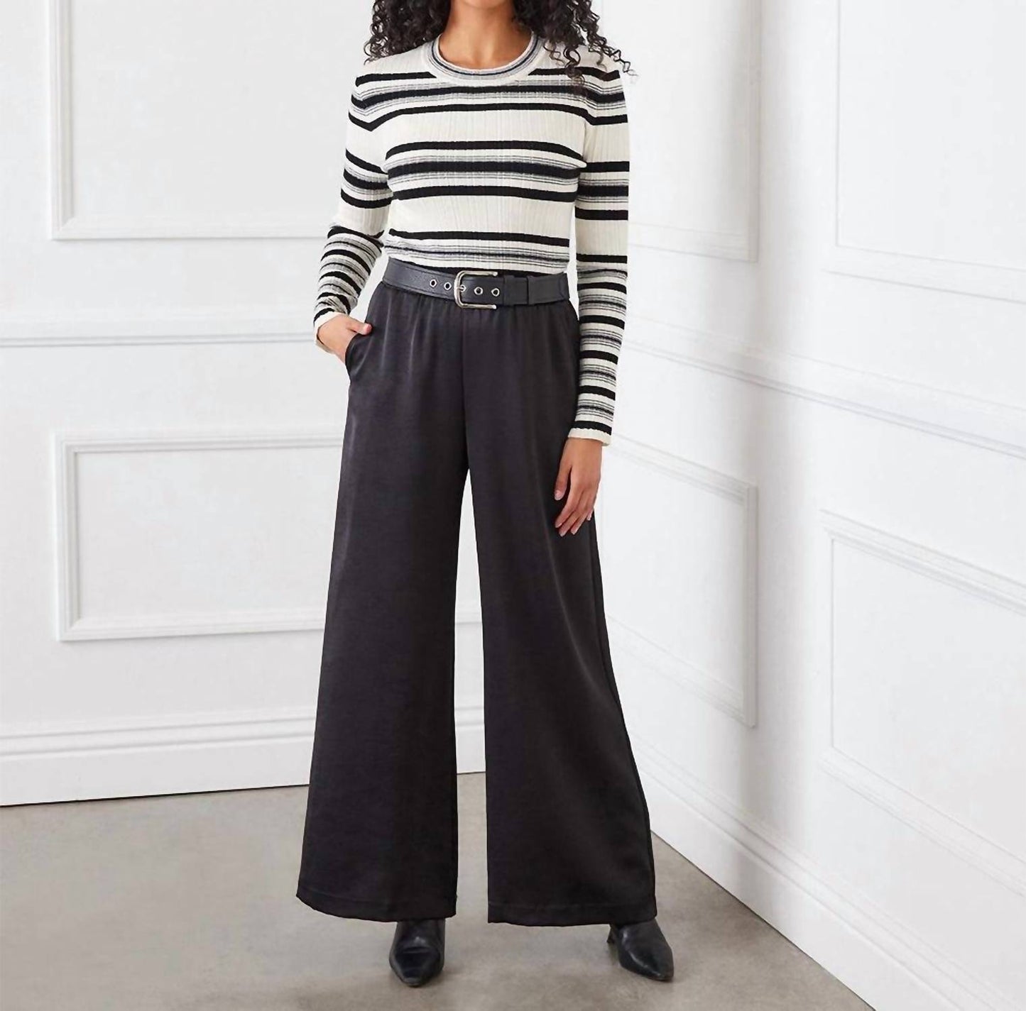 Karen Kane - Wide Leg Satin Pants