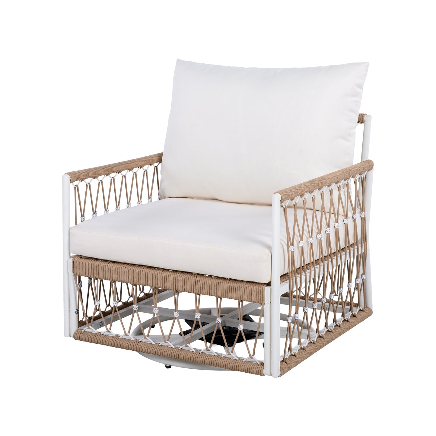 Set of 2 360° Swivel Bohemian Outdoor Lounge Chairs