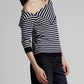 Minnie Rose - Cotton Cashmere Striped Off The Shoulder Top
