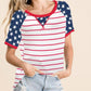 Bibi - Stripe Knit Star Print Tee