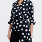 Foxcroft - Women's Salina Polka Dot Three Quarter Sleeve Top