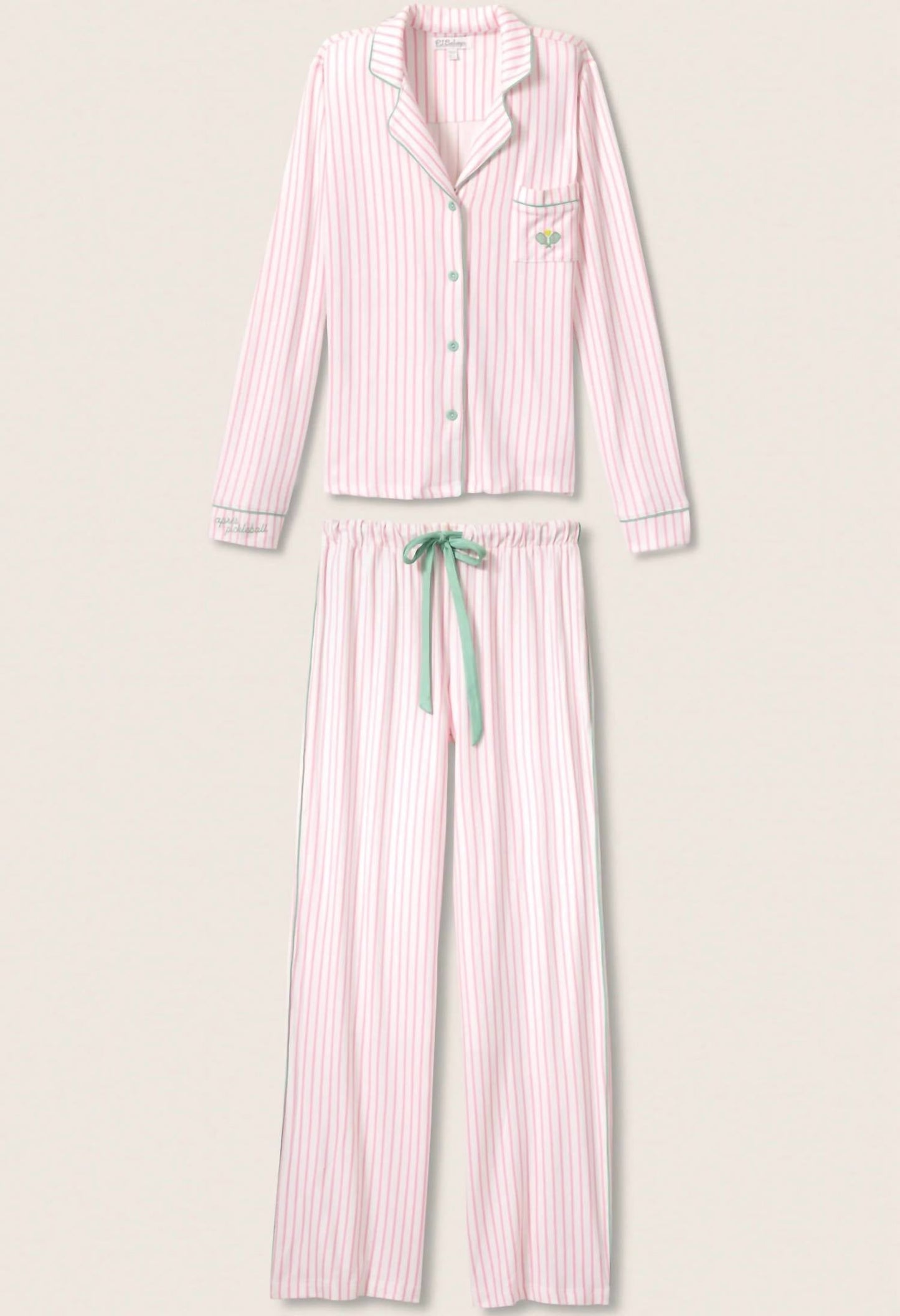 Pj Salvage - Happy On The Court Striped Pajama Set