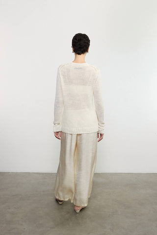 Enza Costa - TEXTURED SATIN PALAZZO PANT