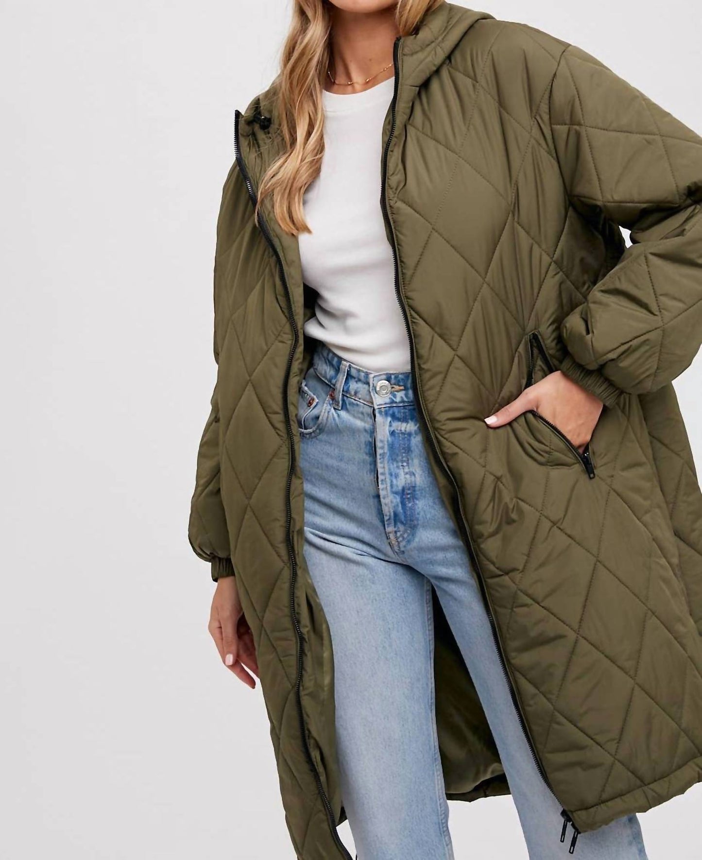Bluivy - Longline Quilted Puffer Jacket