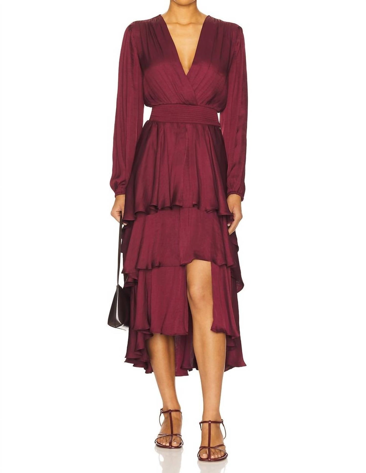 Steve Madden - Bei Tiered Long Sleeve Ruffle Dress