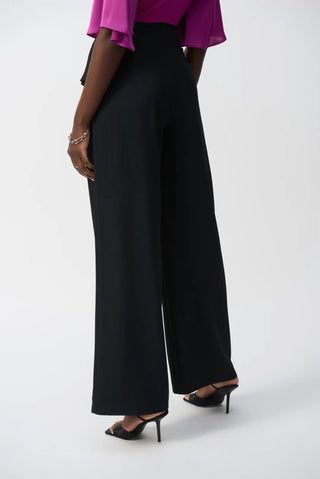 Joseph Ribkoff - Woven Front Tie Wide Leg Pants