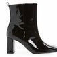Good American - Women's Patent Leather Block Heel Booties