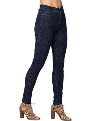 Judy Blue - Tummy Control Raw Hem Skinny Jeans