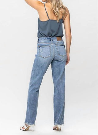 Judy Blue - Mid Rise Cell Phone Pocket Dad Jeans