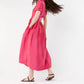 Ann Mashburn - Short-sleeved Classic Shirtwaist Maxi Dress