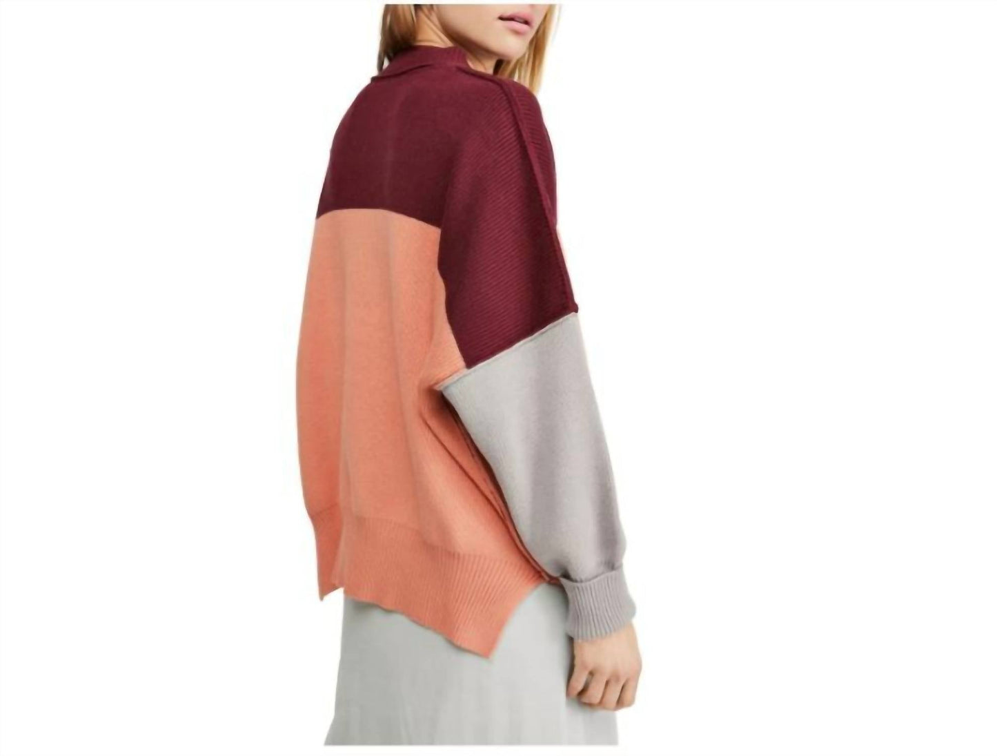 Free People - Easy Street Colorblock Oversized Sweater