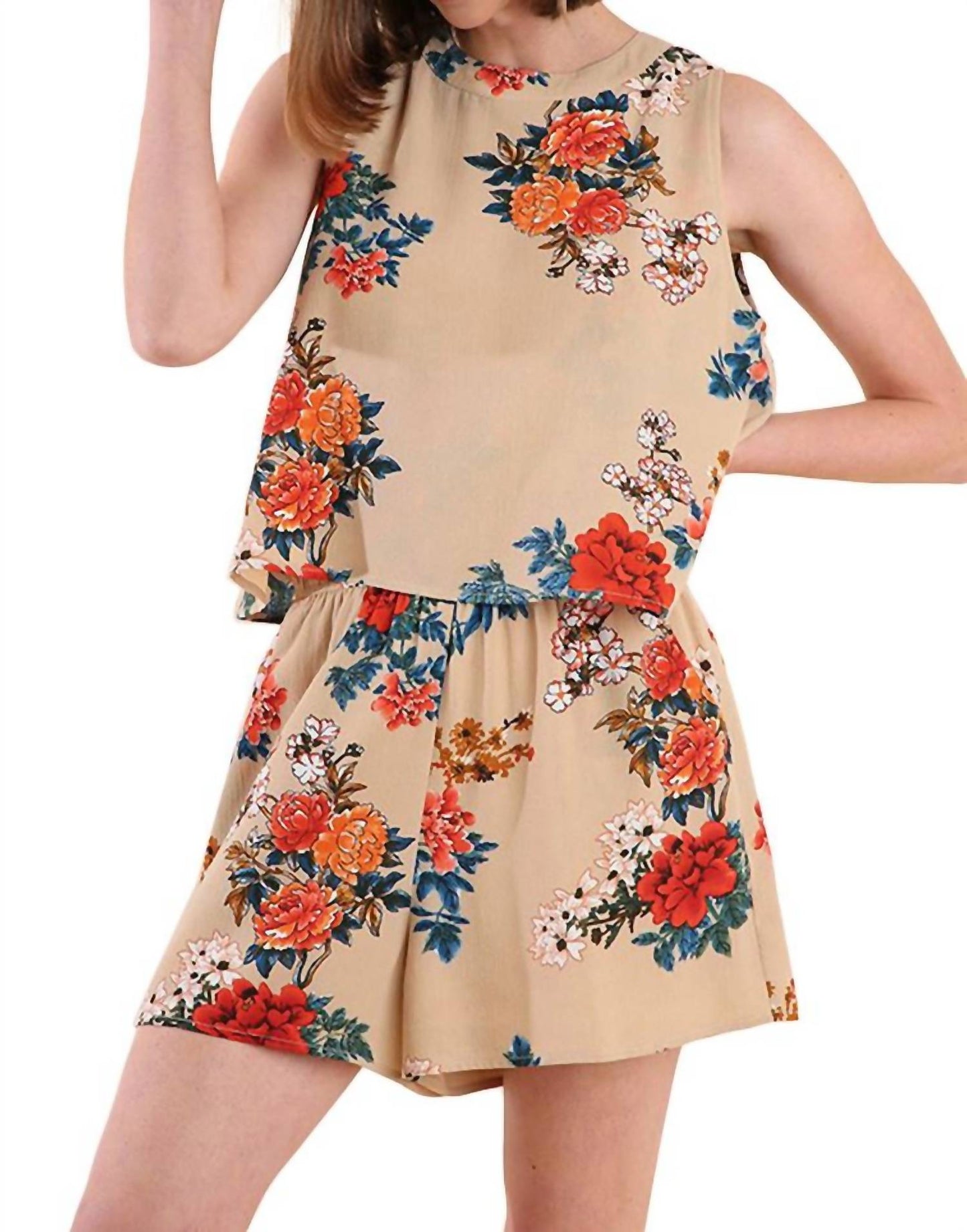 Umgee - Floral Pocket Romper