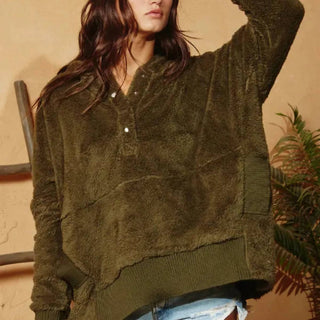 Bucketlist - Oversized Fuzzy Fur Hoodie