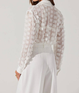 Astr - Ioannis 3D Floral Appliqué Shirt