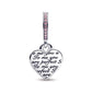 Pandora - Women's Two-tone Infinity Heart Double Dangle Charm