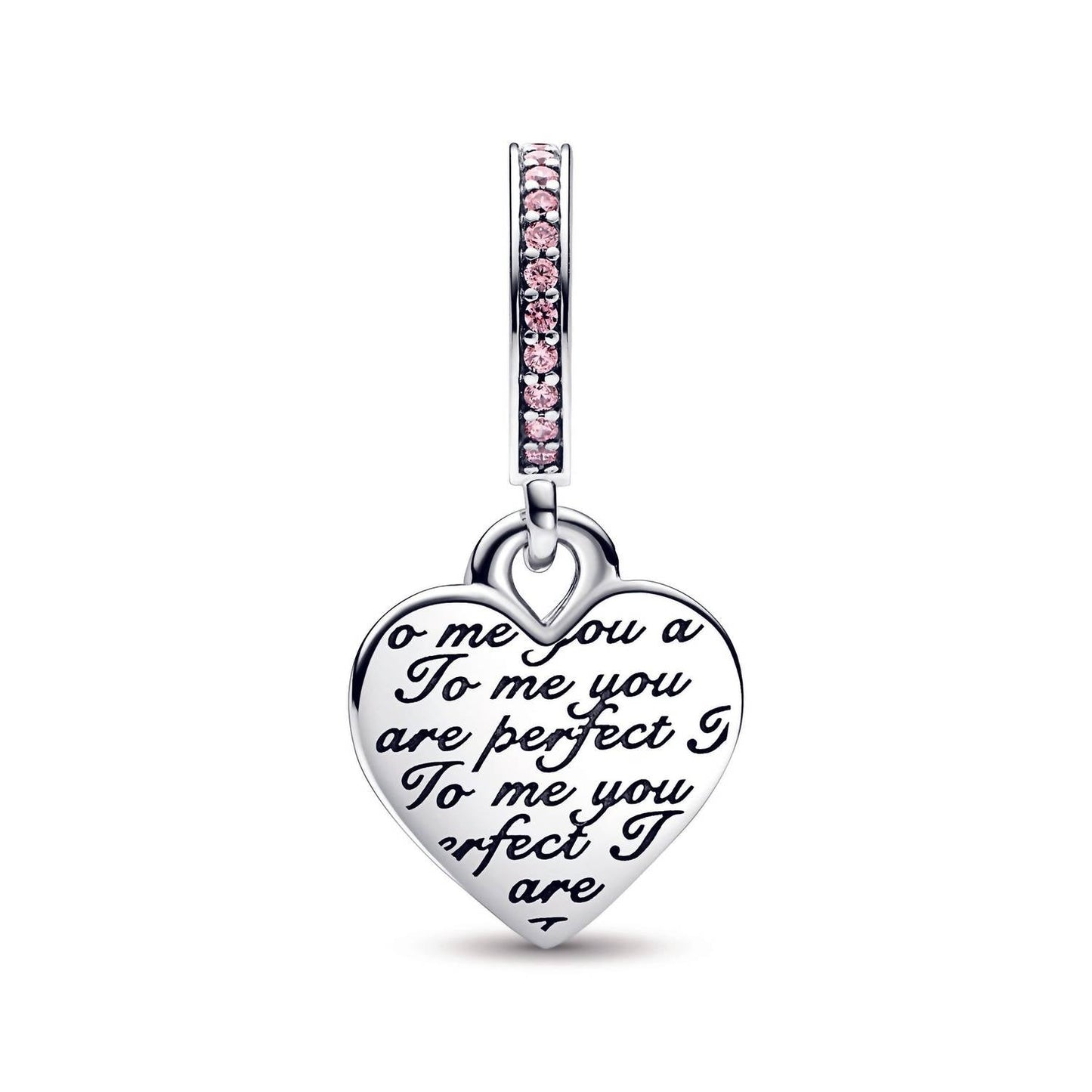 Pandora - Women's Two-tone Infinity Heart Double Dangle Charm