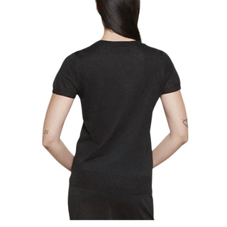 Enza Costa - Costa Lamé Short Sleeve Sweater