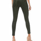 7 For All Mankind - The Skinny Ankle Coated Shiny Mid Rise Jean