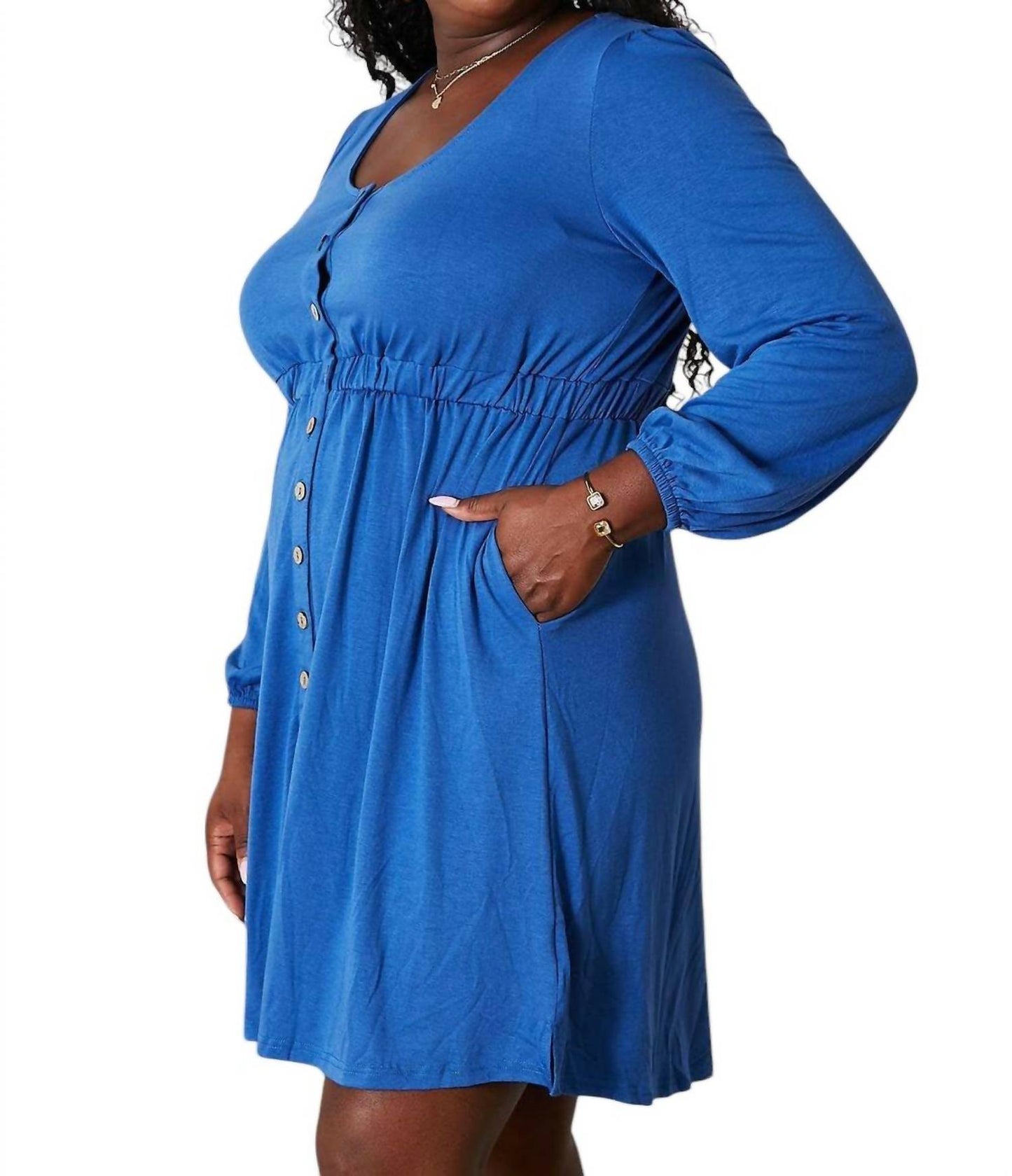 Double Take - Enchanting Elegance Long Sleeve Dress