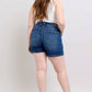 Judy Blue - High Waist Double Button Waistband Denim Short