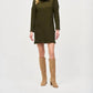 Joseph Ribkoff - Needle Rib Zipper Collar Cocoon Dress