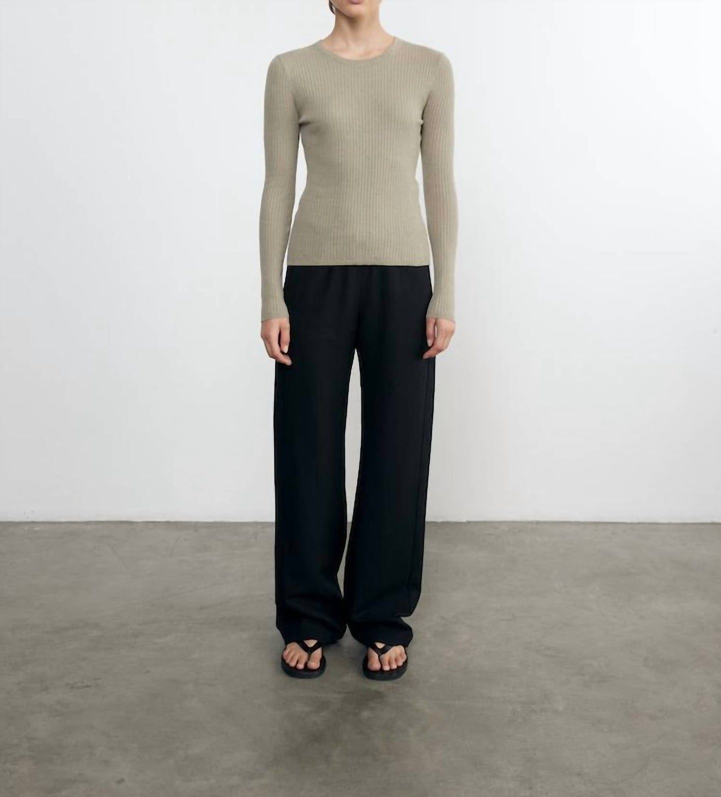 Enza Costa - Linen Cotton Longsleeve Sweater Tee