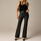 J.Crew - Faux Leather High-rise Bootcut Pant