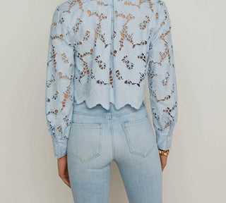 L'Agence - Seychelle Cropped Lace Blouse