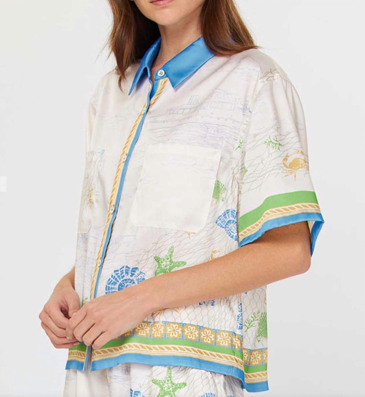 Current Air - Sandi Coastal Print Shirt
