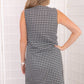 2.7 August Apparel - Checkered Tie Up Mini Dress