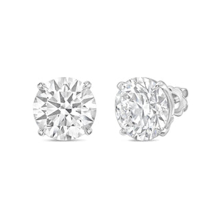 Diana M Jewels - 8.09 Cts Round Lab Diamond Stud Earrings