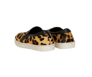Myra - Women's Leather Leopard Hair On Hide Slip On Sneakers