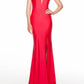 Alyce Paris - Strappy Back Plunging Dress