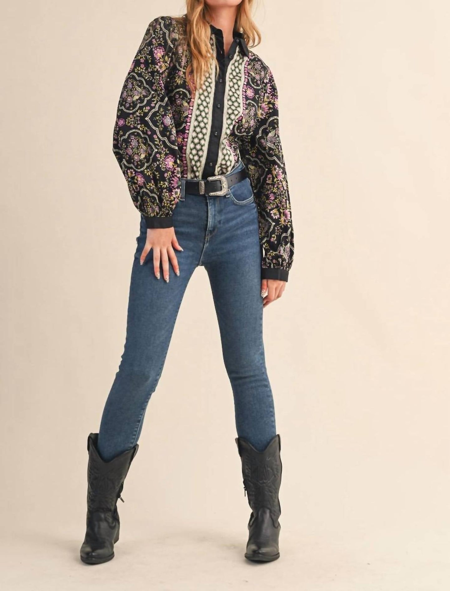 &Merci - Miley Button Up Top