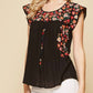 Andree By Unit - Flutter Sleeve Embroidered Top
